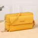 Crossbody Bag with Dual Zippered Compartments Daily - Yellow