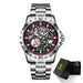 Skeleton Automatic Mechanical Watch with Luminous Dial - Red
