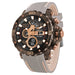 Sport Chronograph Watch LED Display 50M Water Resistant - Light Brown
