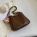 High End Texture Large Capacity Bucket Bag Everyday - Brown