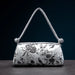 Shoulder Bag Embroidered Silk Floral Detailing - Color Twelve