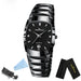 Luxury Quartz Wristwatch for Men Rectangular Dial - Black V2
