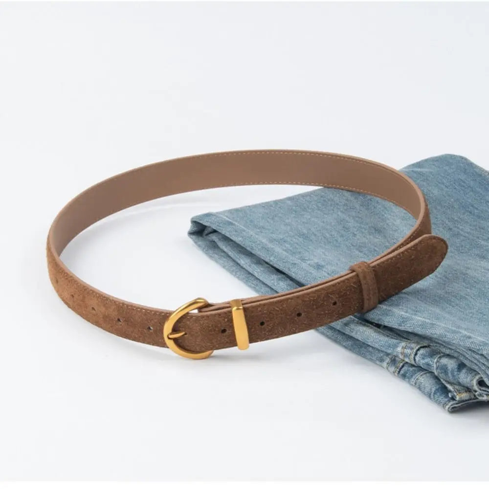 Belt with Circular Buckle for Everyday Wear And Style