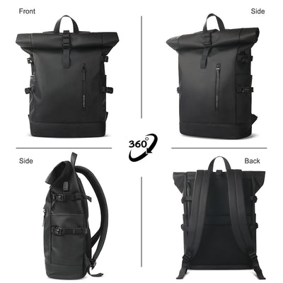 Expandable Travel Backpack with Roll Top Design Elite - WO2MEN