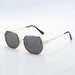Sunglasses Square Frame with Gradient Lenses Elegance - Black
