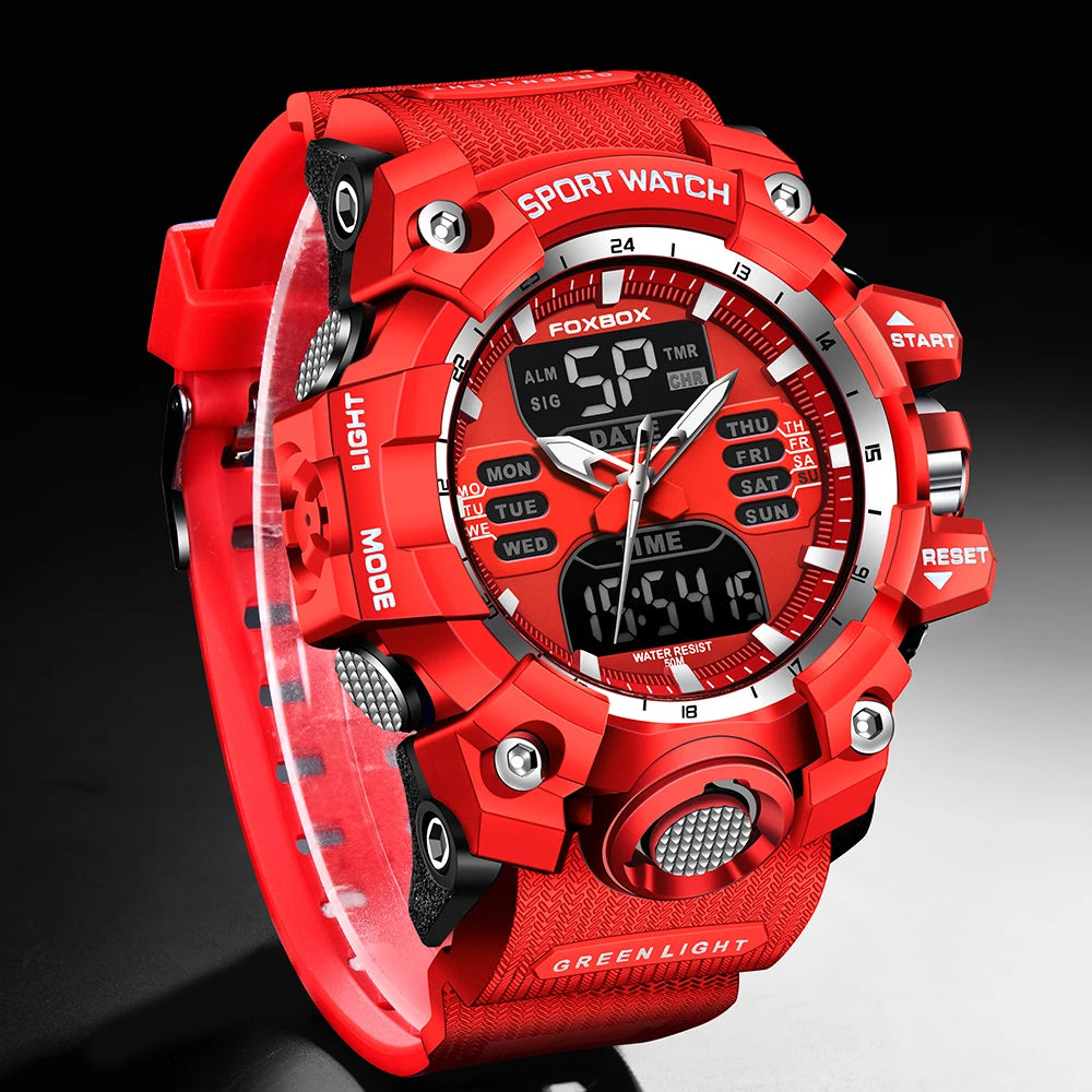 Military Style Sport Watch with Digital Chronograph