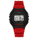 Wristwatch Digital Chronograph Water Resistant - Red