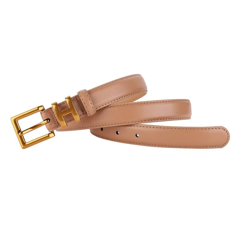Belt with Square Buckle Adjustable for Trousers