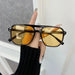 Casual Square Sunglasses for Women Men Mirrored - BK/YL