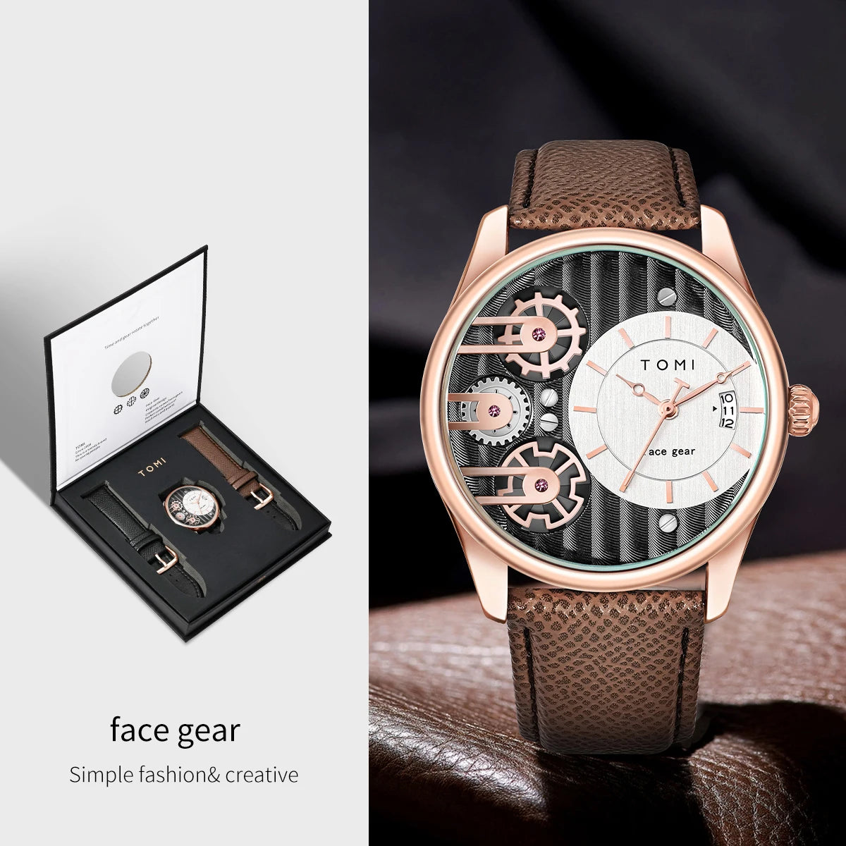 Gearwork Prestige Timepiece Gift Set with Dual Straps