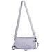 Handbag with Crossbody Strap Compact Rectangular Design - Pearlescent Light Purple