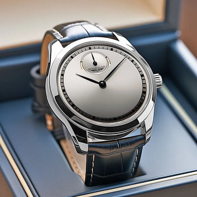 Refined Minimal Timepiece With Subdial Accent Profile