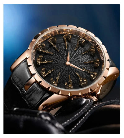 Watch with Intricate Dial Art and Quartz Movement