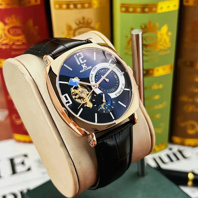 Watch With Skeleton Movement Timepiece For Daily Wear - WO2MEN