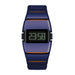 LED Digital Wristwatch Stopwatch Shock Resistant - Blue Orange