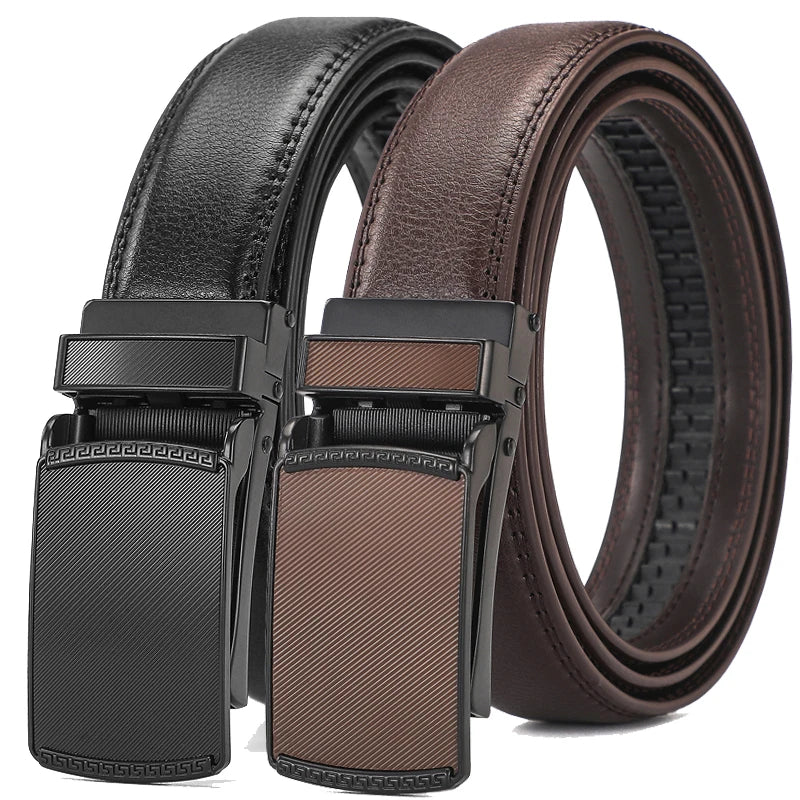Belt Split Leather with Automatic Buckle Ratchet