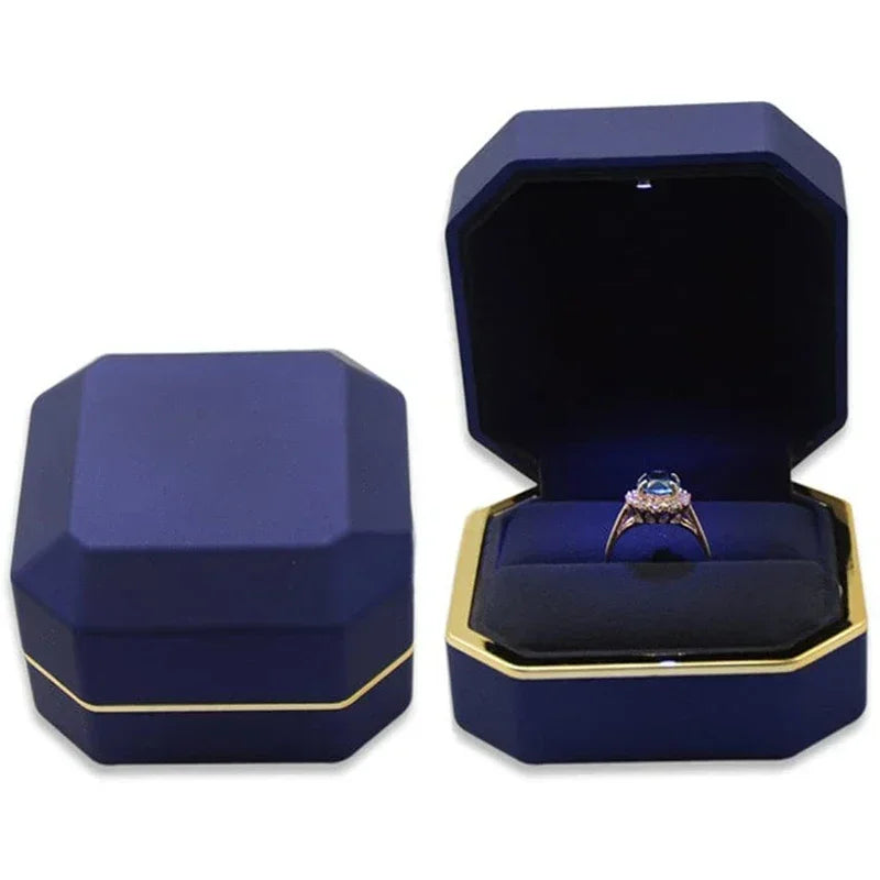 Luxury Ring Box with LED Light for Engagement