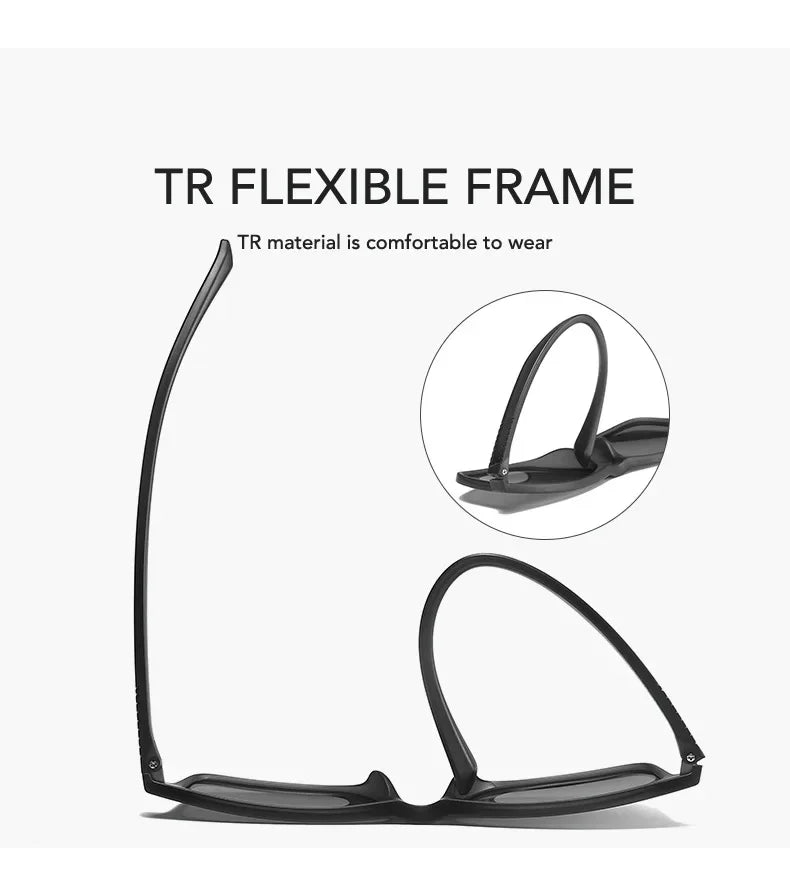 Polarized Sunglasses TR Frame Square for Outdoor