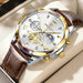 Chronograph Watch for Everyday Precision and Style - Gold Gold White