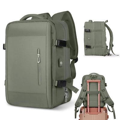 Backpack Expandable Laptop Bag for Travel Business - Green
