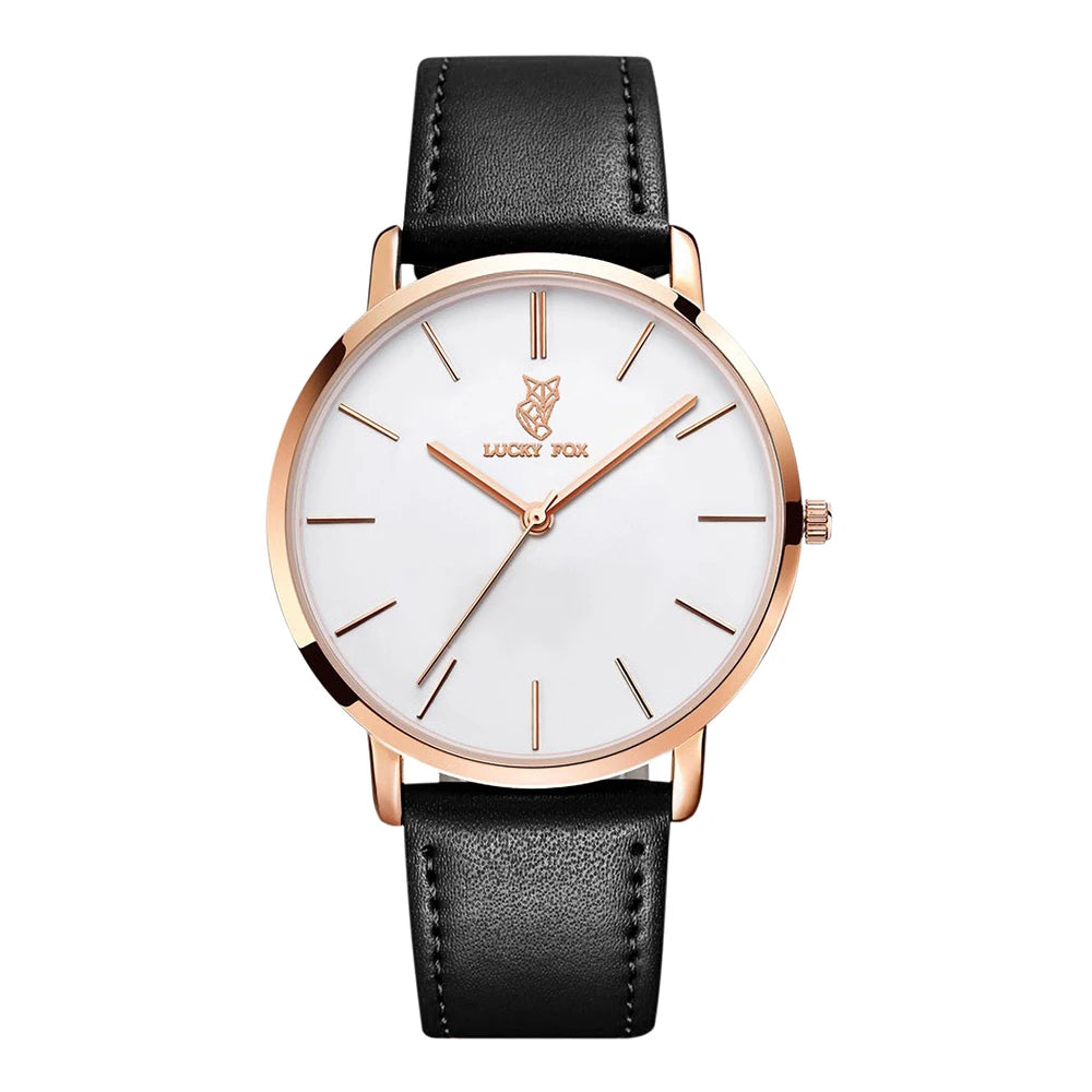 Watch Featuring Leather Strap and Quartz Movement