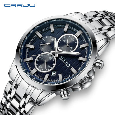 Global Quartz Chronograph Watch With World Time Dial