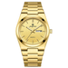 Luxury Sport Quartz Watch with Luminous Day Date - Gold