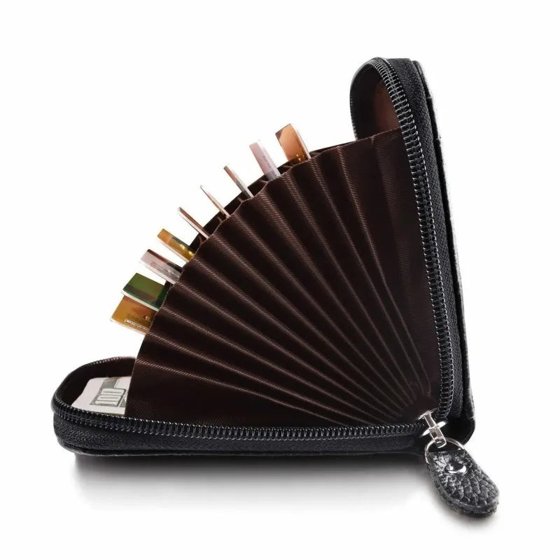 Card Wallet with Zipper And ID Window Minimal