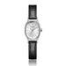 Oval Case Ladies Watch with Leather Strap Fine - Silver