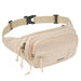 Large Waist Pack with Seven Zipper Pockets Crossbody - White