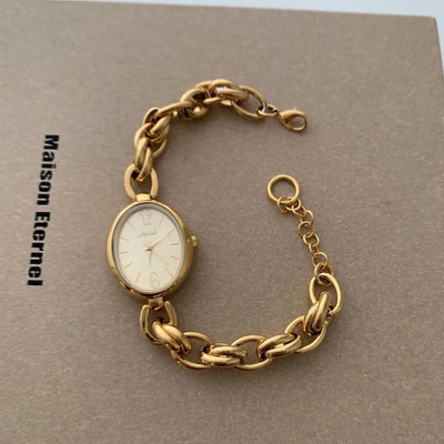 New Weaved Bracelet Watch Ladies Vintage Chain