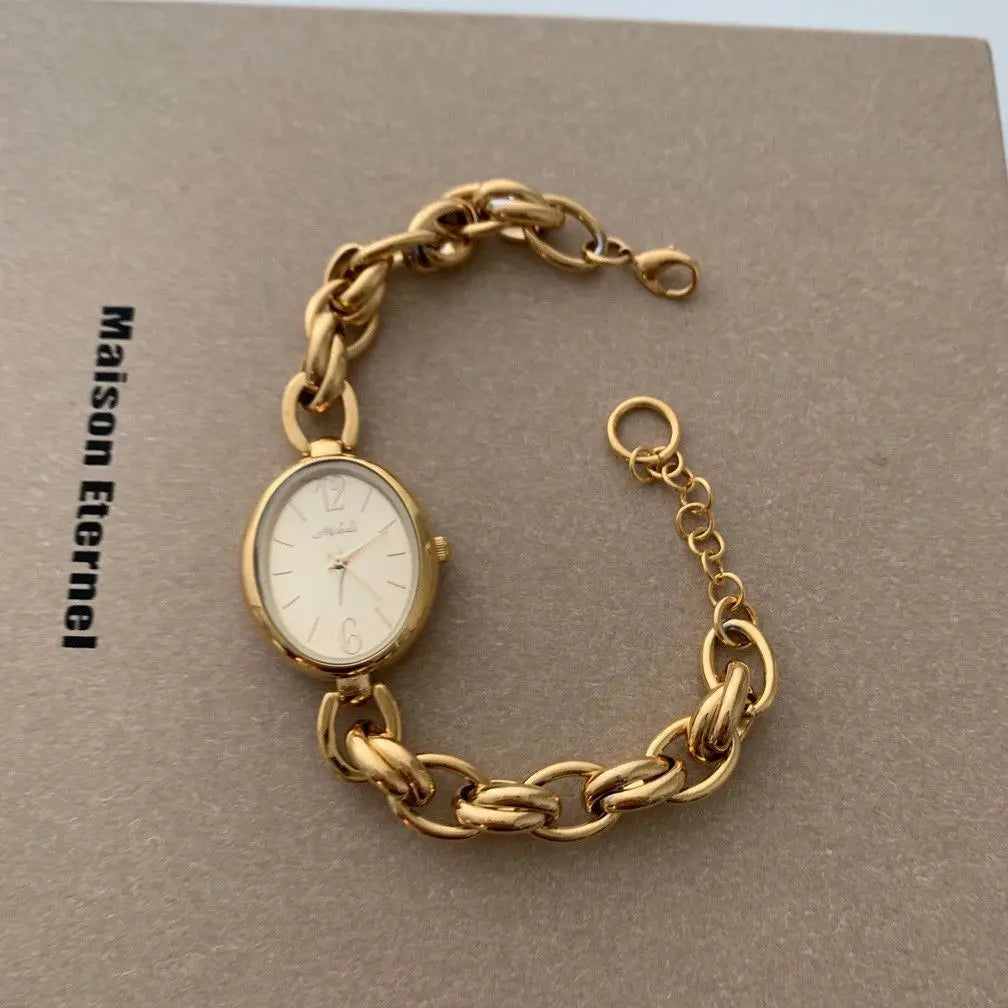 New Weaved Bracelet Watch Ladies Vintage Chain