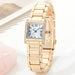 Watch with Roman Numeral Dial Crystal Accents - Gold Small