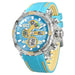 Sport Chronograph Watch LED Display 50M Water Resistant - Light Blue