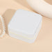 Mini Travel Jewellery Organizer Box Zippered Case - White