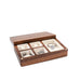 Walnut Jewelry Display Box with Six Compartments - C V5