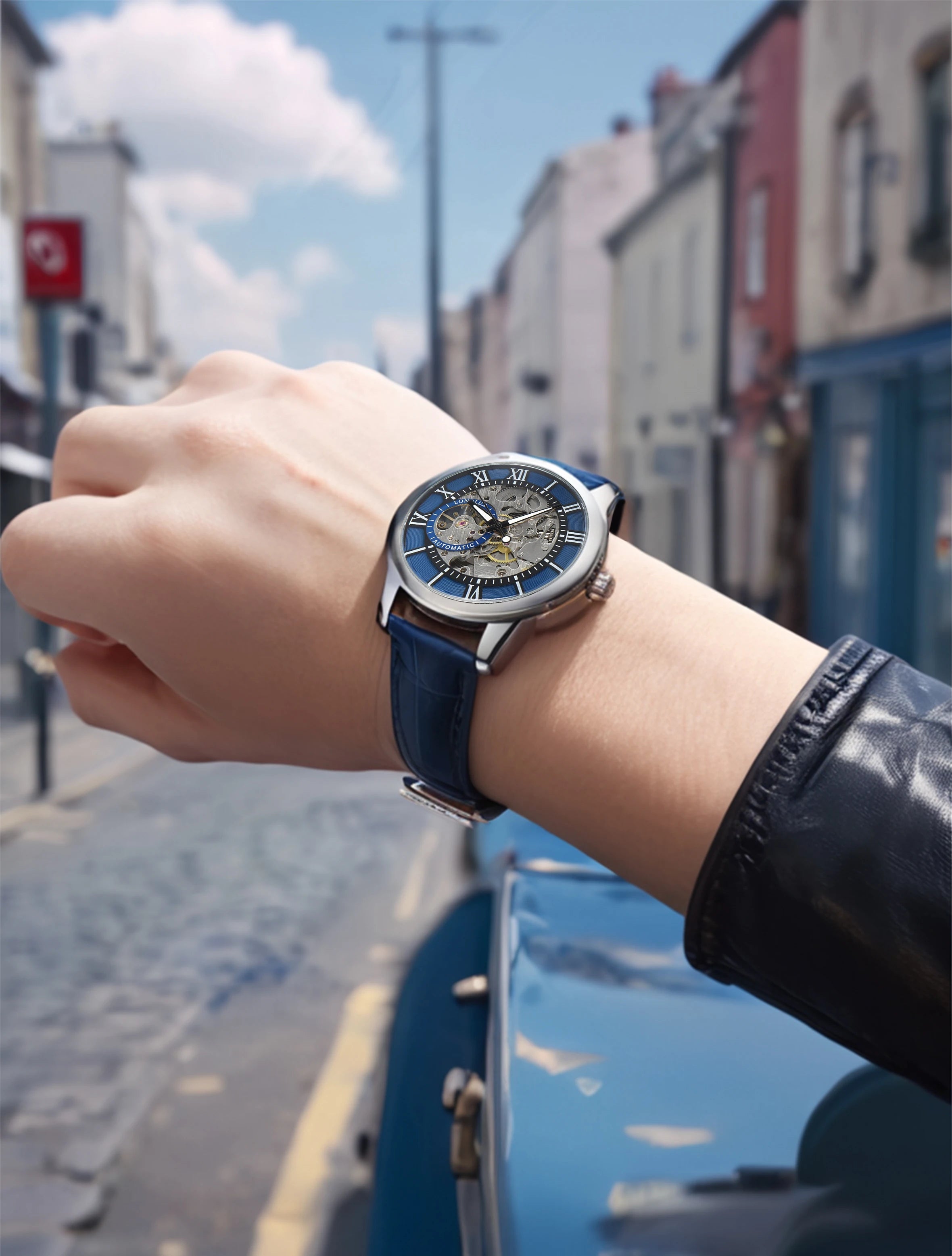 Skeleton Openwork Dial Automatic Mechanical Watch