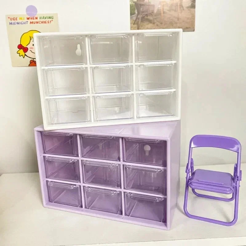Nine Grid Drawer Organizer For Desk And Wall Mounting