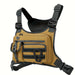 Outdoor Chest Bag with Adjustable Straps for Running - Light Brown