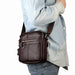 Men's Genuine Leather Crossbody Bag for Everyday Use - Coffee