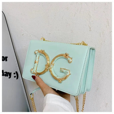 Ornate Monogram Chain Bag with Petite Silhouette Detail