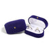 Velvet Oval Ring Box Double Ring Earrings Holder - Colour V4