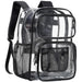 Transparent Backpack Large Capacity with Pockets - Black