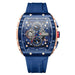 Watch Square Chronograph Masterpiece with Luminous Dial - Blue Rose