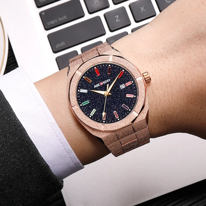 Luxurious Quartz Wristwatch with Luminous Hands