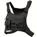 Outdoor Chest Bag Vest with Water Resistant Pocket - Black