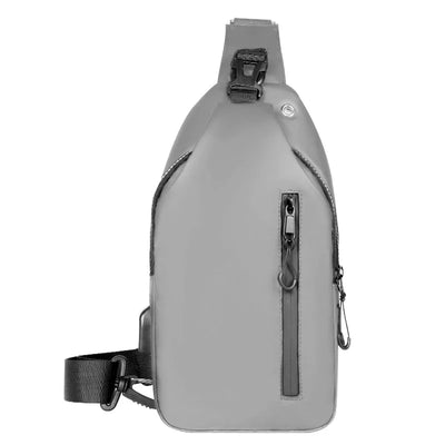 Crossbody Sling Bag Backpack Waterproof Daypack - Light Grey