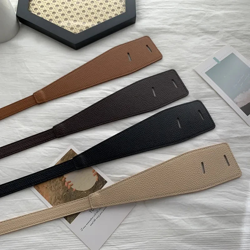 Premium Knot Buckle Wide Belt for Women Waistline