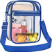 Stadium See Through Crossbody Bag for Events Security - Blue