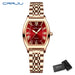Tonneau Dial Timepiece With Roman Numeral Grace Watch - Rose Red